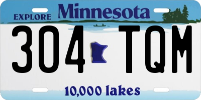 MN license plate 304TQM