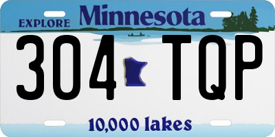MN license plate 304TQP