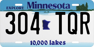 MN license plate 304TQR