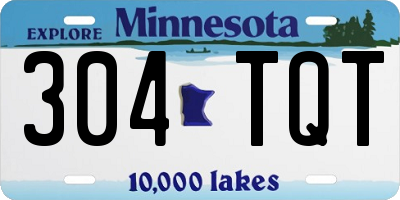 MN license plate 304TQT