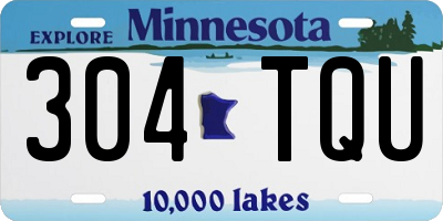 MN license plate 304TQU