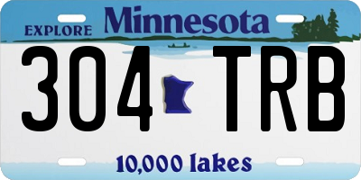 MN license plate 304TRB