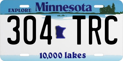MN license plate 304TRC
