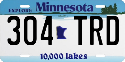 MN license plate 304TRD