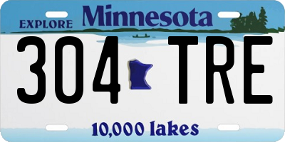 MN license plate 304TRE