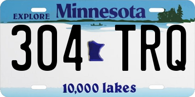 MN license plate 304TRQ