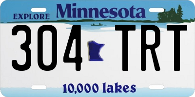MN license plate 304TRT