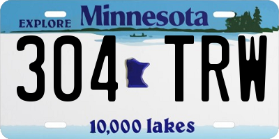 MN license plate 304TRW