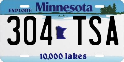 MN license plate 304TSA
