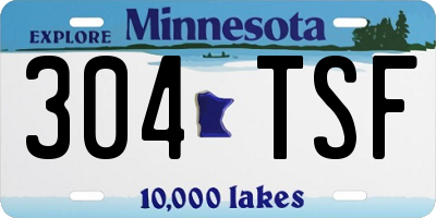 MN license plate 304TSF