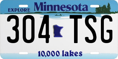 MN license plate 304TSG