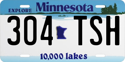 MN license plate 304TSH