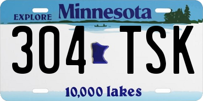MN license plate 304TSK