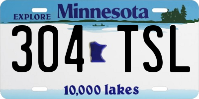 MN license plate 304TSL