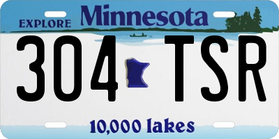 MN license plate 304TSR