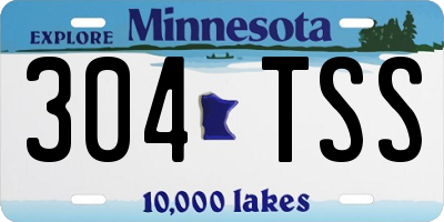 MN license plate 304TSS