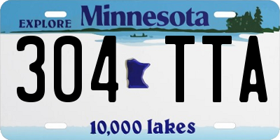 MN license plate 304TTA