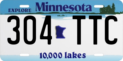 MN license plate 304TTC