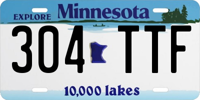 MN license plate 304TTF