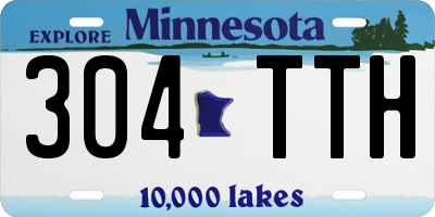 MN license plate 304TTH