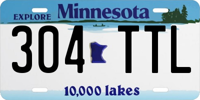 MN license plate 304TTL