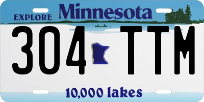 MN license plate 304TTM