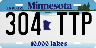 MN license plate 304TTP
