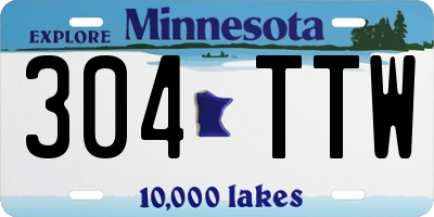 MN license plate 304TTW