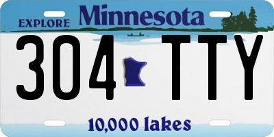 MN license plate 304TTY