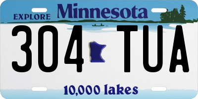 MN license plate 304TUA