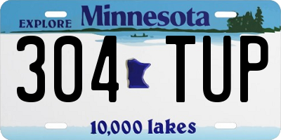 MN license plate 304TUP