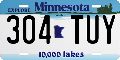 MN license plate 304TUY