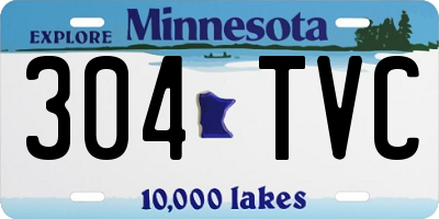 MN license plate 304TVC