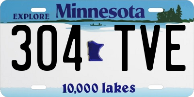 MN license plate 304TVE