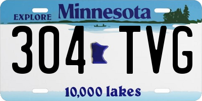 MN license plate 304TVG