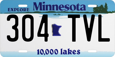 MN license plate 304TVL