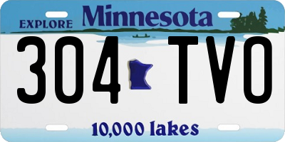MN license plate 304TVO