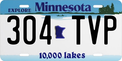 MN license plate 304TVP