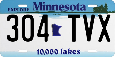 MN license plate 304TVX