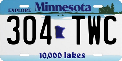 MN license plate 304TWC