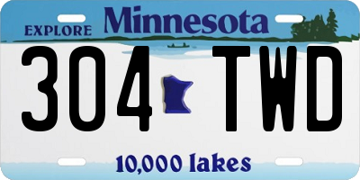 MN license plate 304TWD