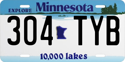 MN license plate 304TYB