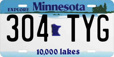 MN license plate 304TYG