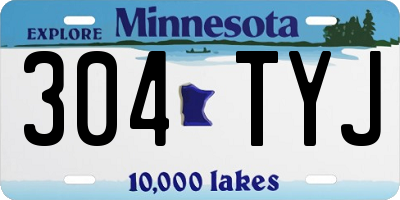 MN license plate 304TYJ