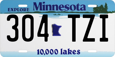 MN license plate 304TZI