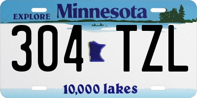 MN license plate 304TZL