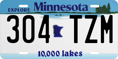 MN license plate 304TZM