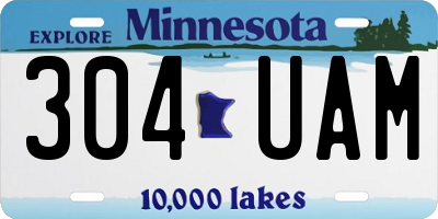 MN license plate 304UAM