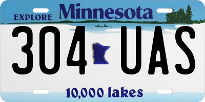 MN license plate 304UAS