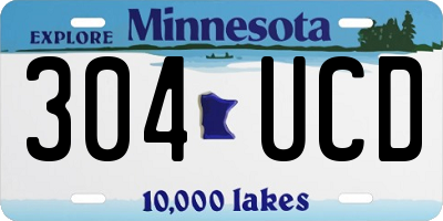 MN license plate 304UCD